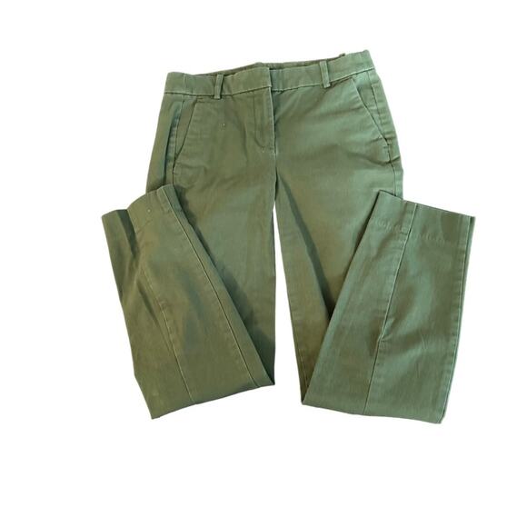 J Crew Mercantile Effortless Slim Crop Chino Pant Green 00 Preppy Utility J9743 - Picture 11 of 13